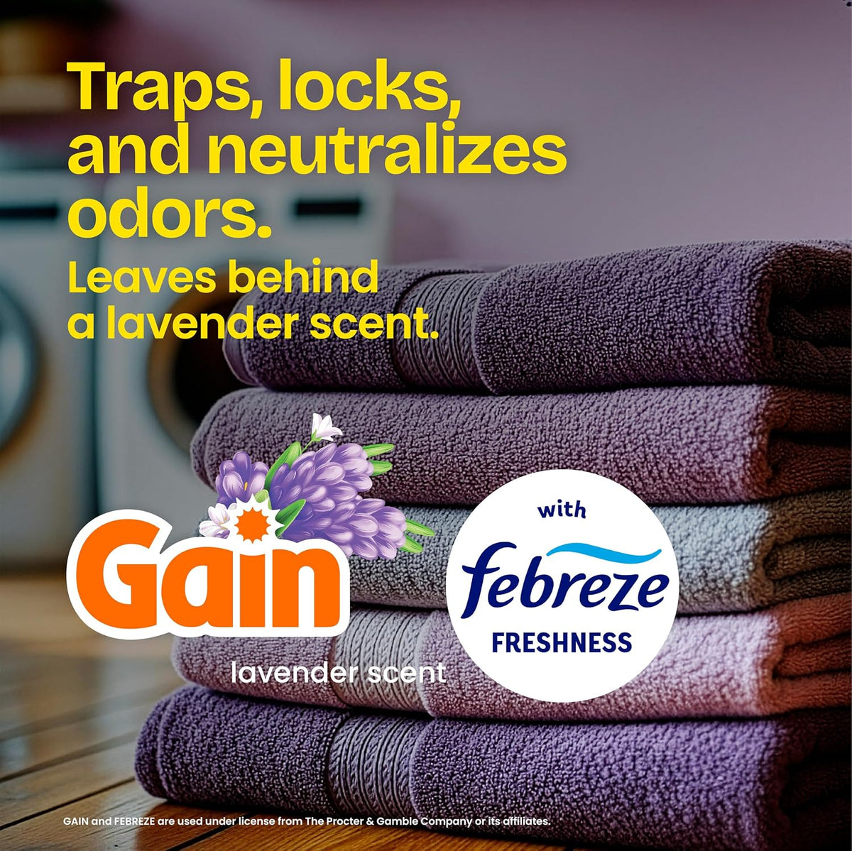 Glad ForceFlex Tall Kitchen Drawstring Trash Bags, 13 Gal, Gain Lavender, 80 Ct (Package May Vary)