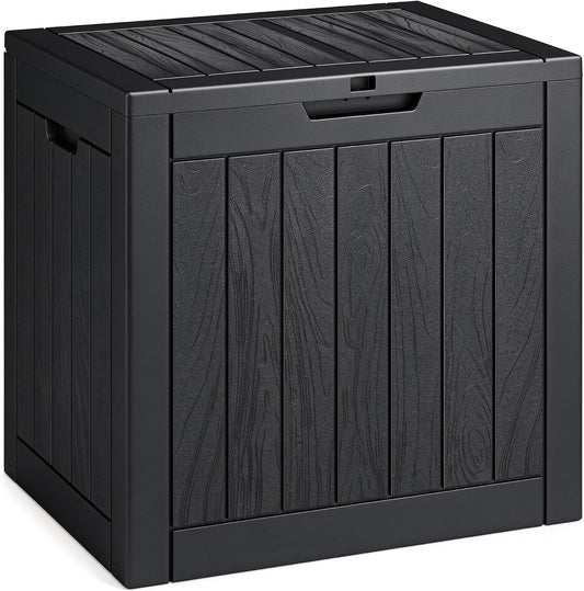 NUNU LAB 35 Gal Outdoor Storage Box Waterproof Lockable,Deck Box,Black