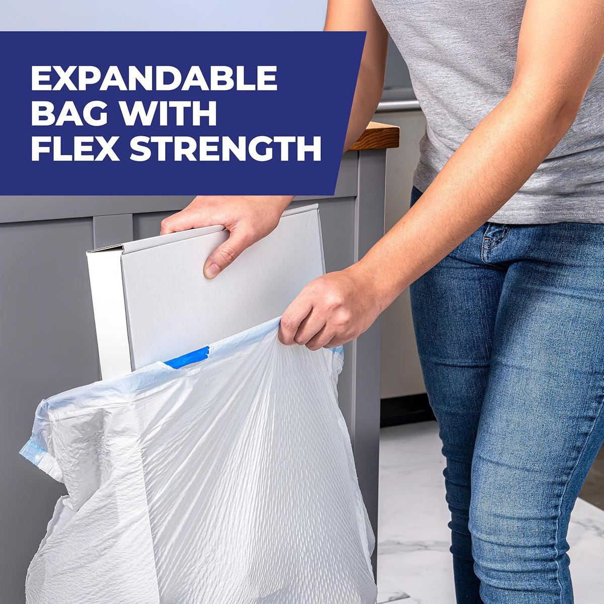 Hefty Ultra Strong 13 Gal Kitchen Trash Bags, White, Unscented, 110ct