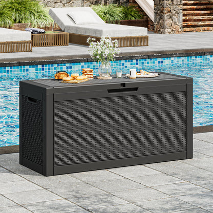 KAMABOKO Outdoor Storage Box, 150 Gallon Deck Box Outdoor Waterproof