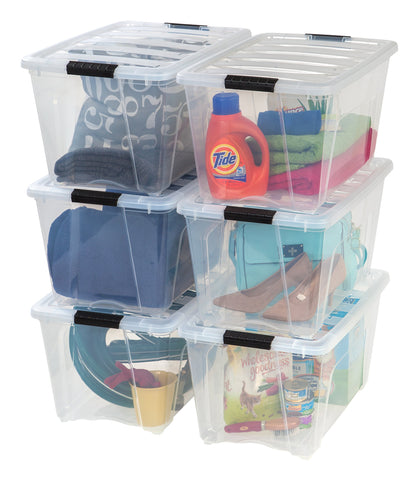 IRIS USA 4-Pack 72 Quart Storage Bins with Lids, Clear