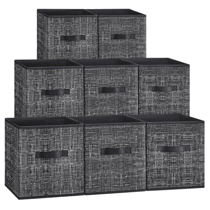 SONGMICS Storage Cubes, Set of 8, 13-Inch Foldable Closet Organizers