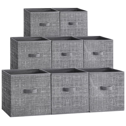 SONGMICS Storage Cubes, Set of 8, 13-Inch Foldable Closet Organizers