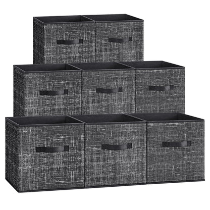 SONGMICS Storage Cubes, Set of 8, 13-Inch Foldable Closet Organizers