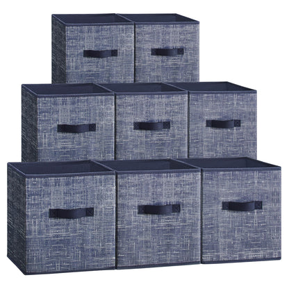 SONGMICS Storage Cubes, Set of 8, 13-Inch Foldable Closet Organizers