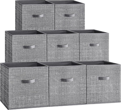SONGMICS Storage Cubes, Set of 8, 13-Inch Foldable Closet Organizers