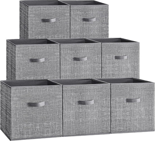 SONGMICS Storage Cubes, Set of 8, 13-Inch Foldable Closet Organizers